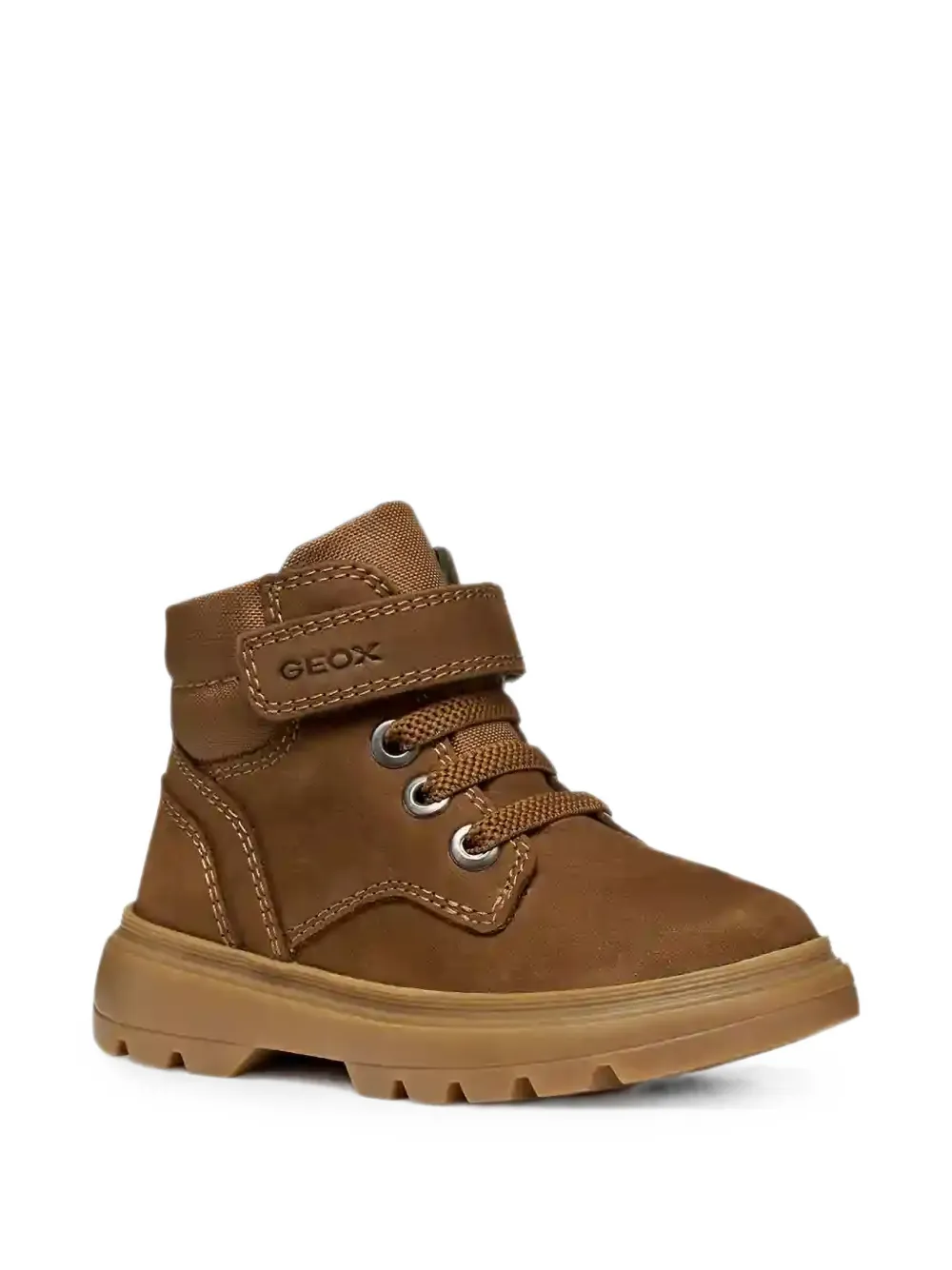 Geox Kids Stivali con lacci e strappo - Marrone