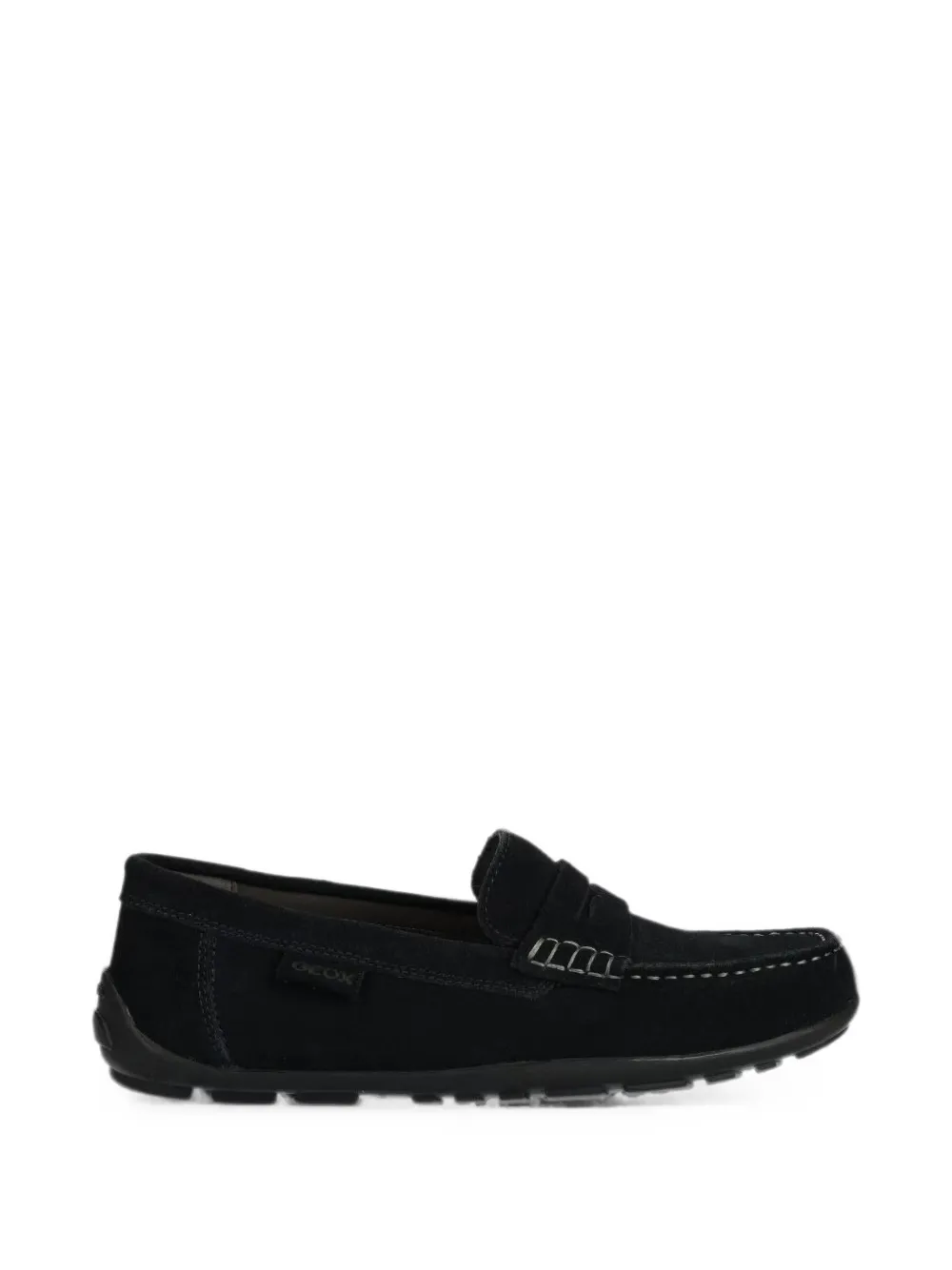 Geox Kids New Fast suede slip-on loafers Blauw