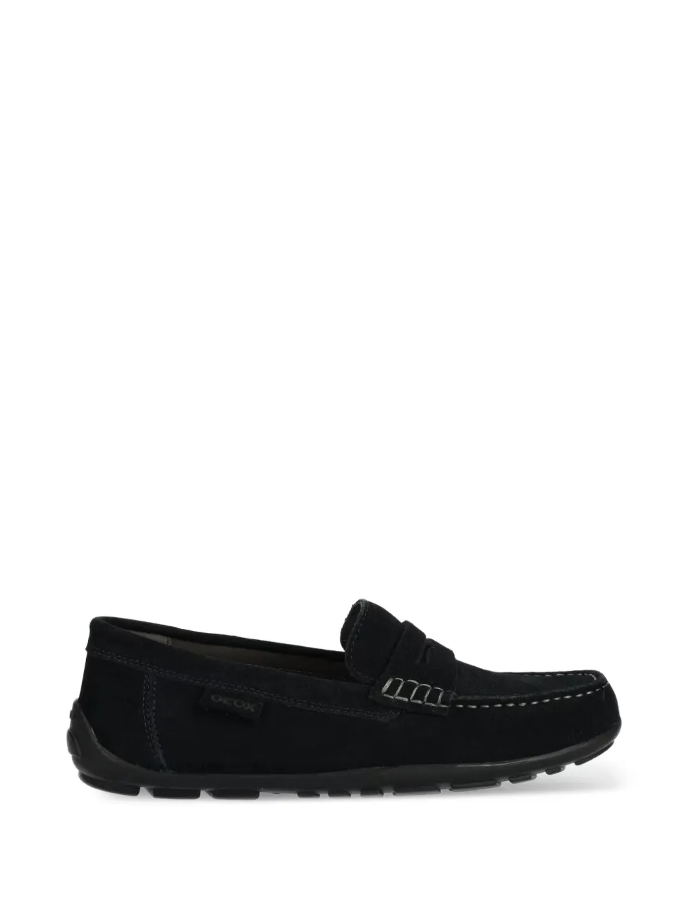 Geox Kids New Fast suede slip-on loafers Blauw