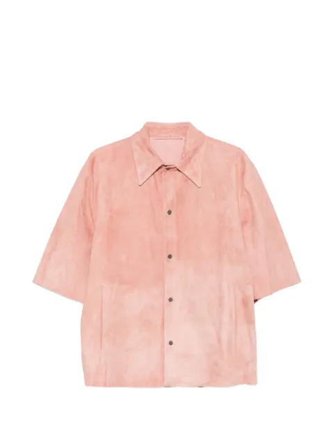 Salvatore Santoro button suede shirt