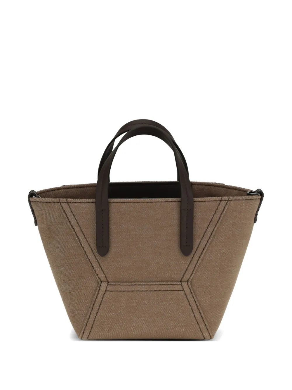 Brunello Cucinelli top-handles cotton tote bag - Toni neutri