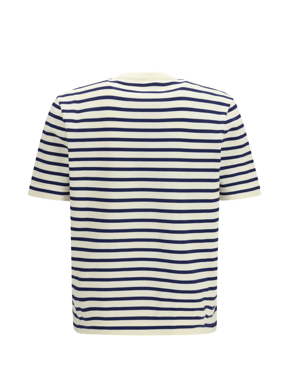 Prada Gestreept T-shirt met logopatroon Beige