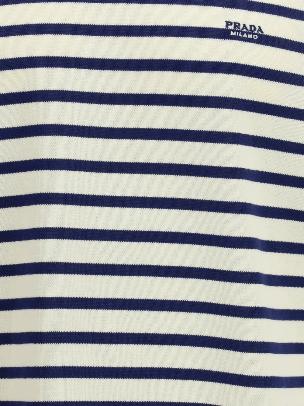 Prada Gestreept T-shirt met logopatroon Beige