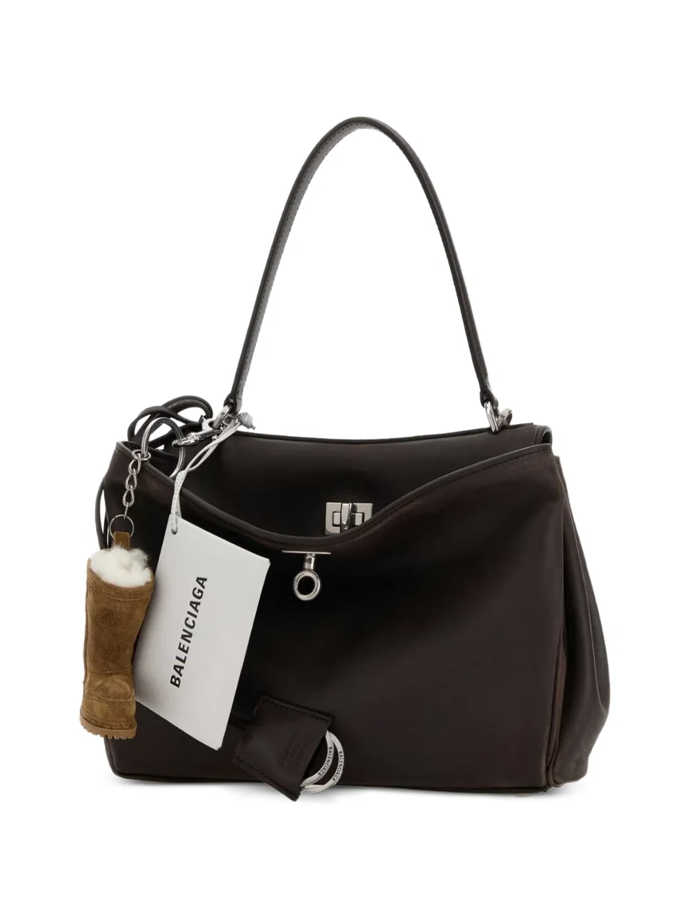Balenciaga Rodeo leren shopper Bruin