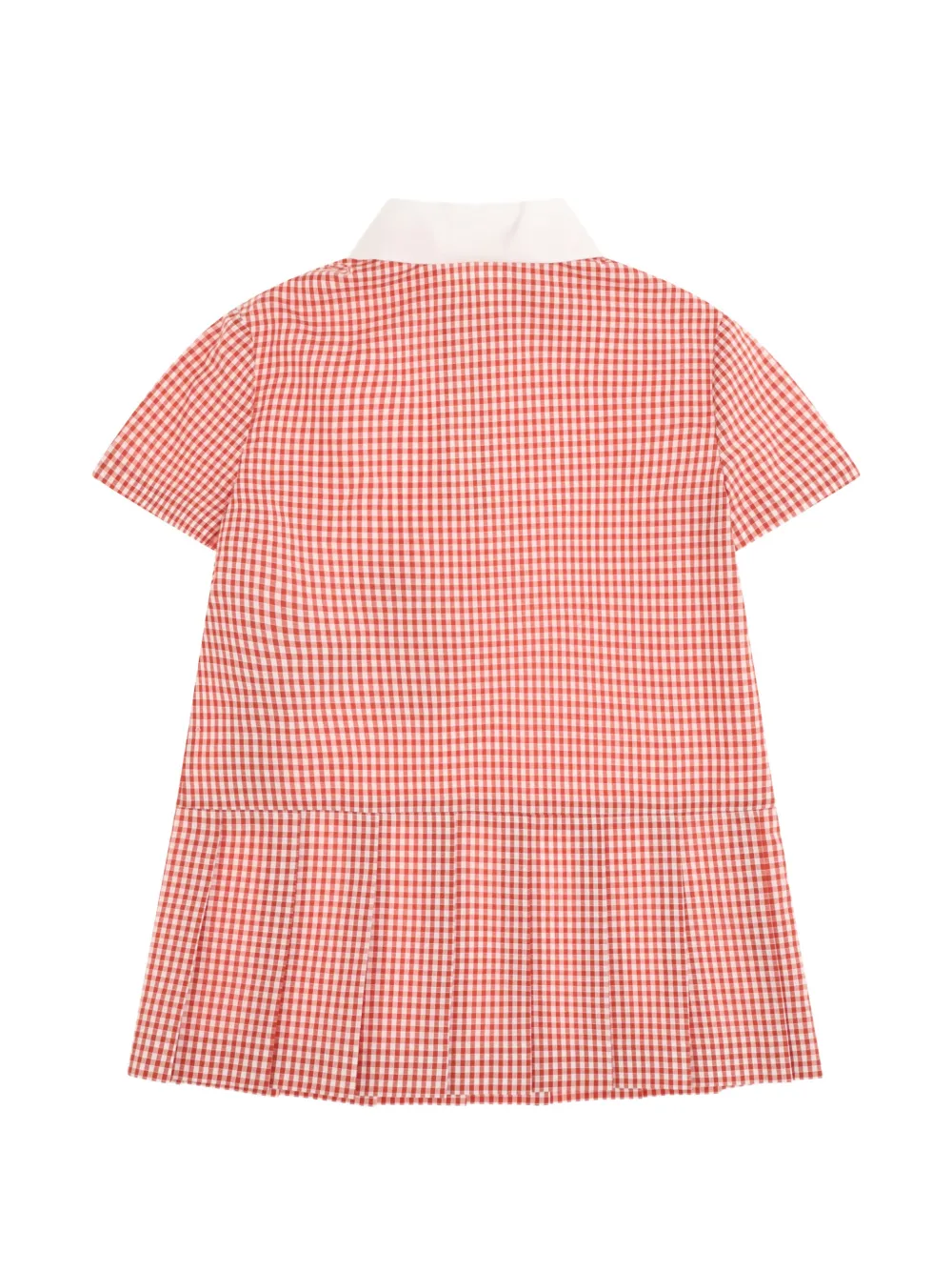 Gucci Kids Jurk met gingham ruit Rood