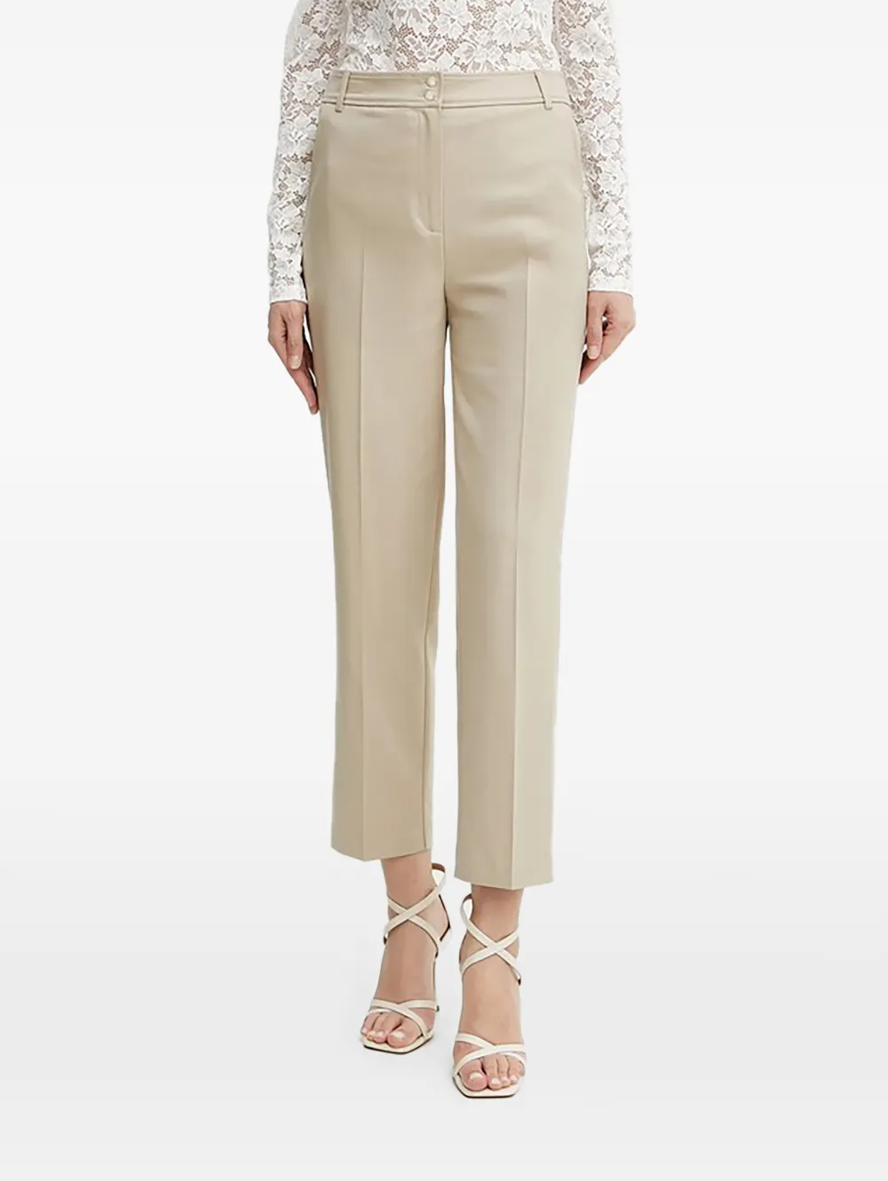 Morgan pressed-crease trousers - Toni neutri