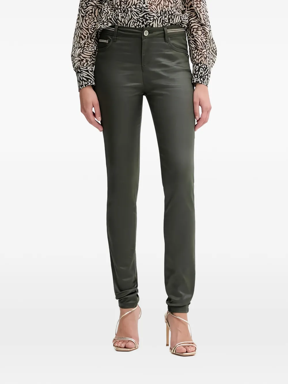 Morgan Ribbon-detail Trousers In Black