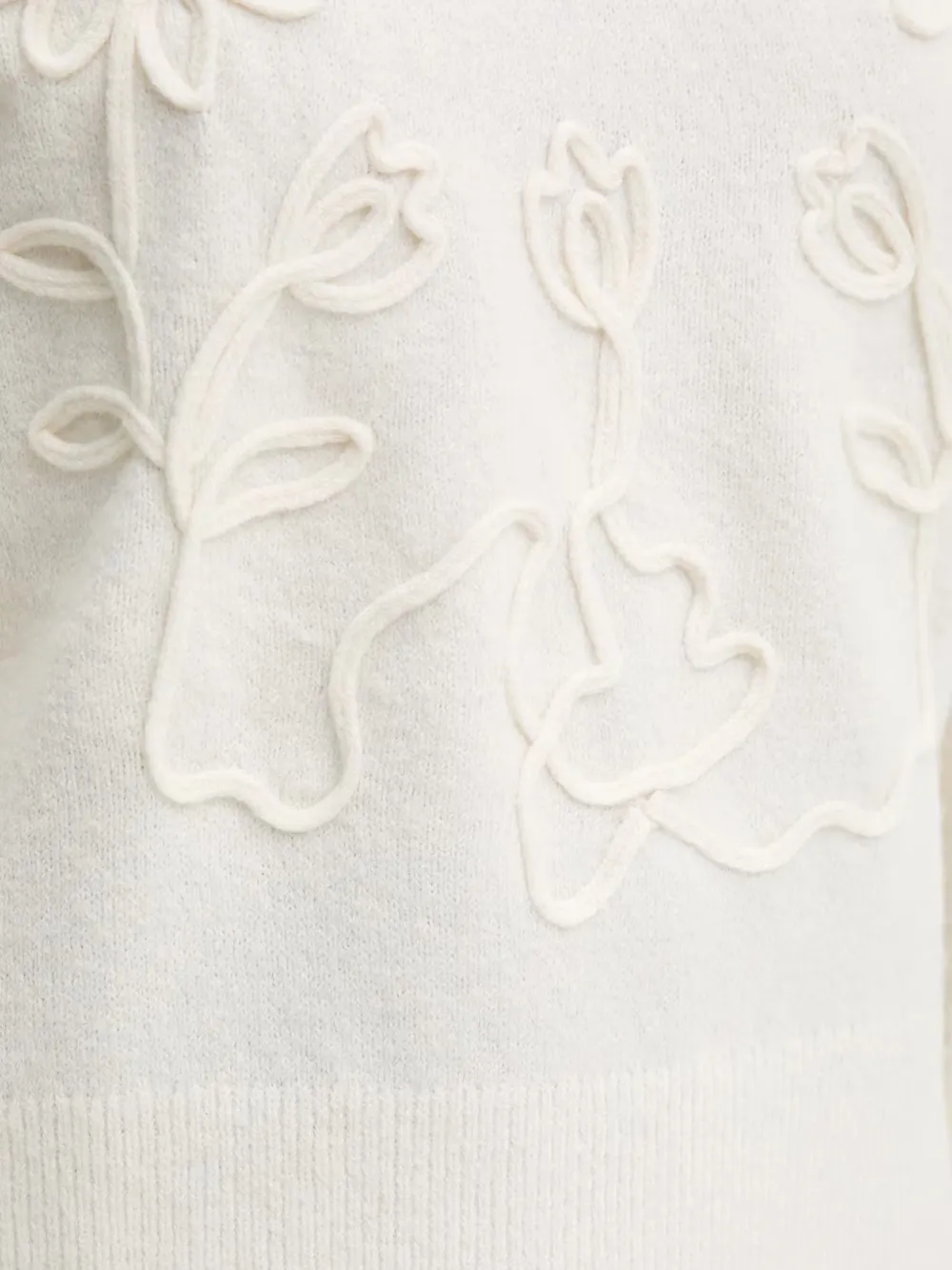 Morgan Trui met bloemenprint Beige