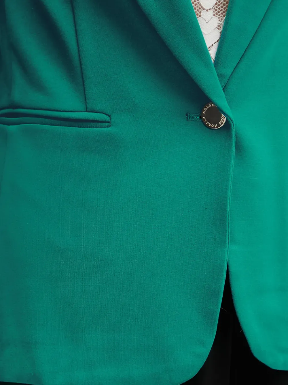Morgan Blazer met knopen en V-hals Groen