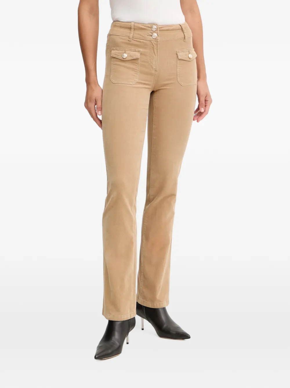 Morgan corduroy button-detail trousers