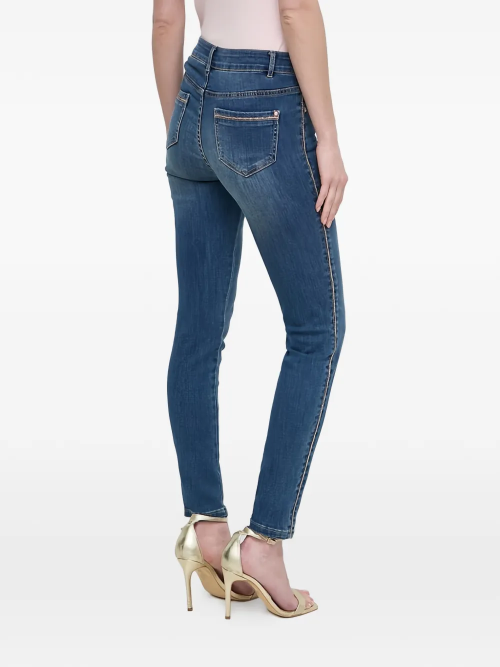 Morgan Verfraaide jeans Blauw