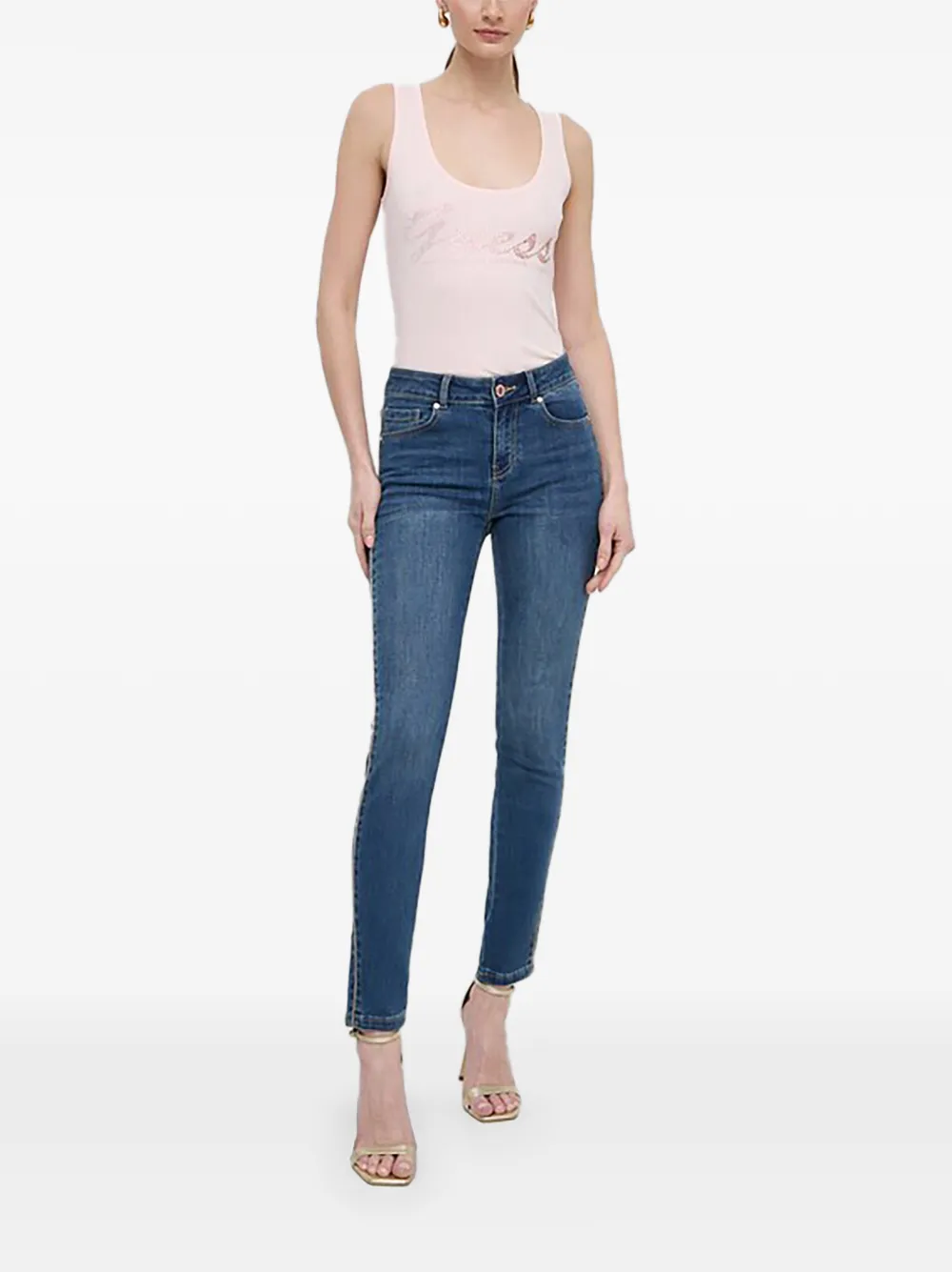 Morgan Verfraaide jeans Blauw