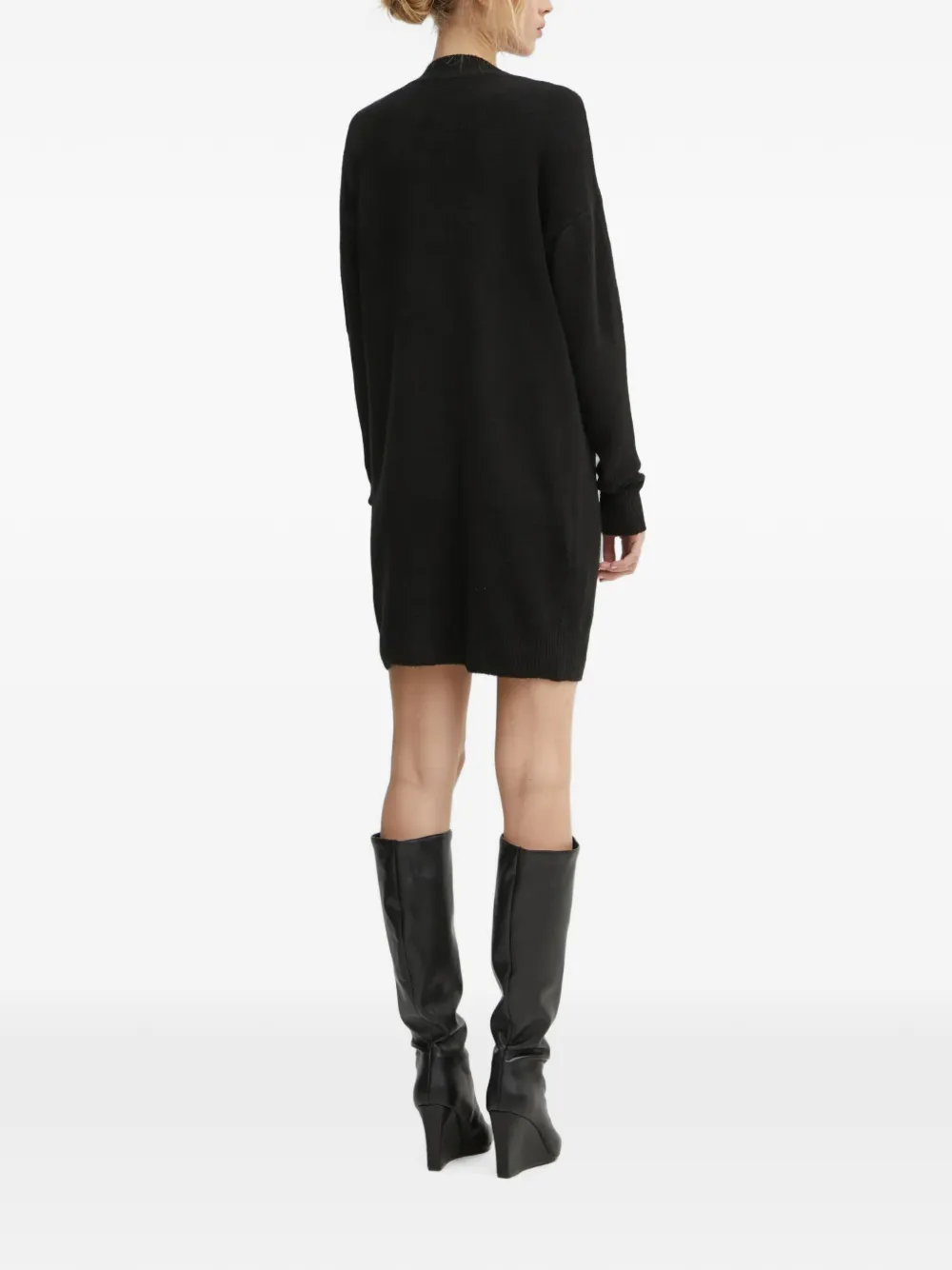 Morgan V-neck mini dress Zwart