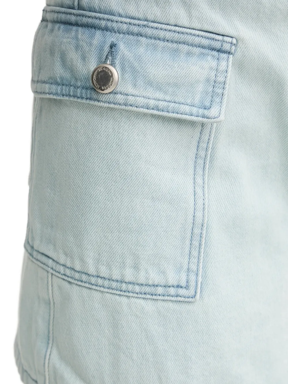 Morgan Mini-shorts met wikkel-effect Blauw