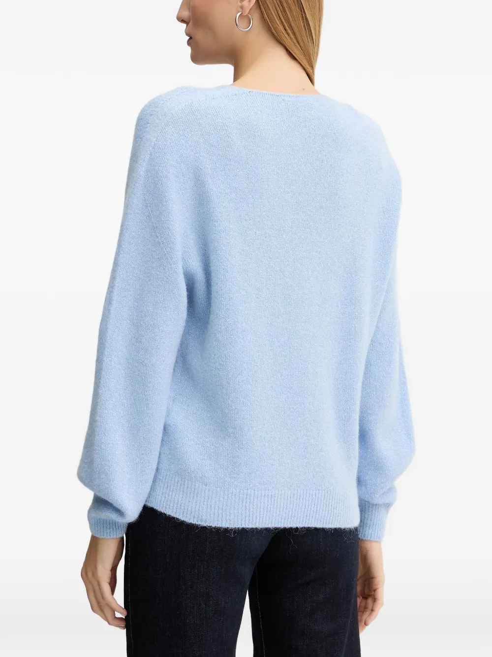 Morgan Trui met V-hals Blauw
