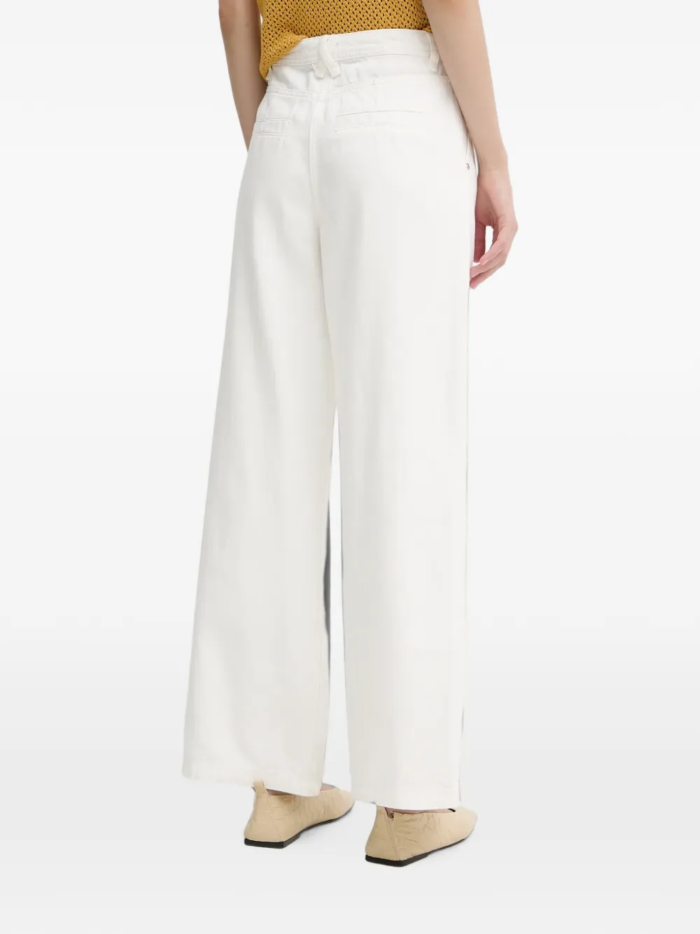 Morgan Jeans met wijde pijpen Wit
