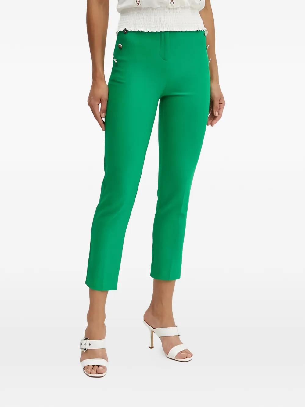 Morgan Praty Button Trousers In Gray