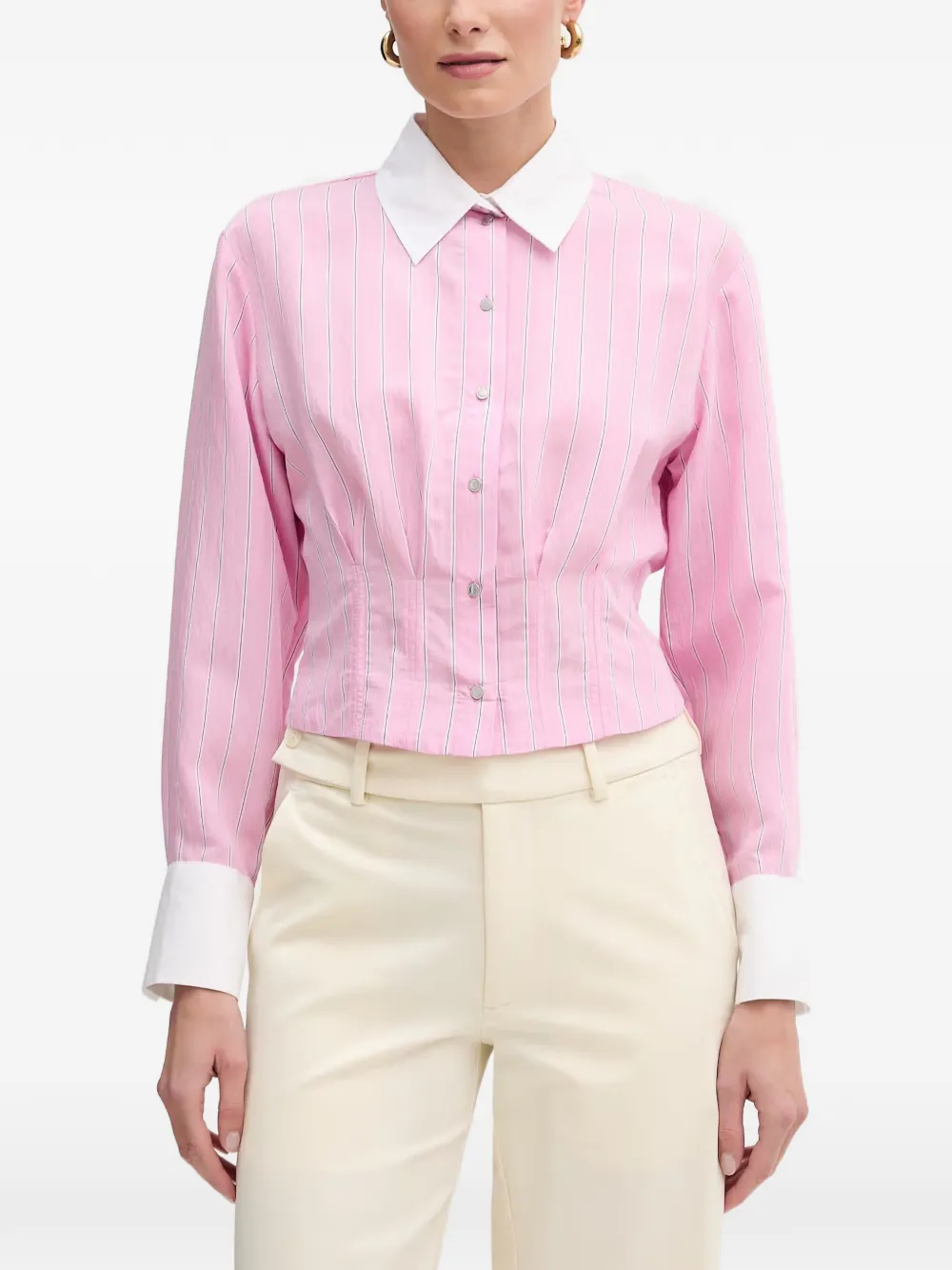 Morgan striped corset-style shirt
