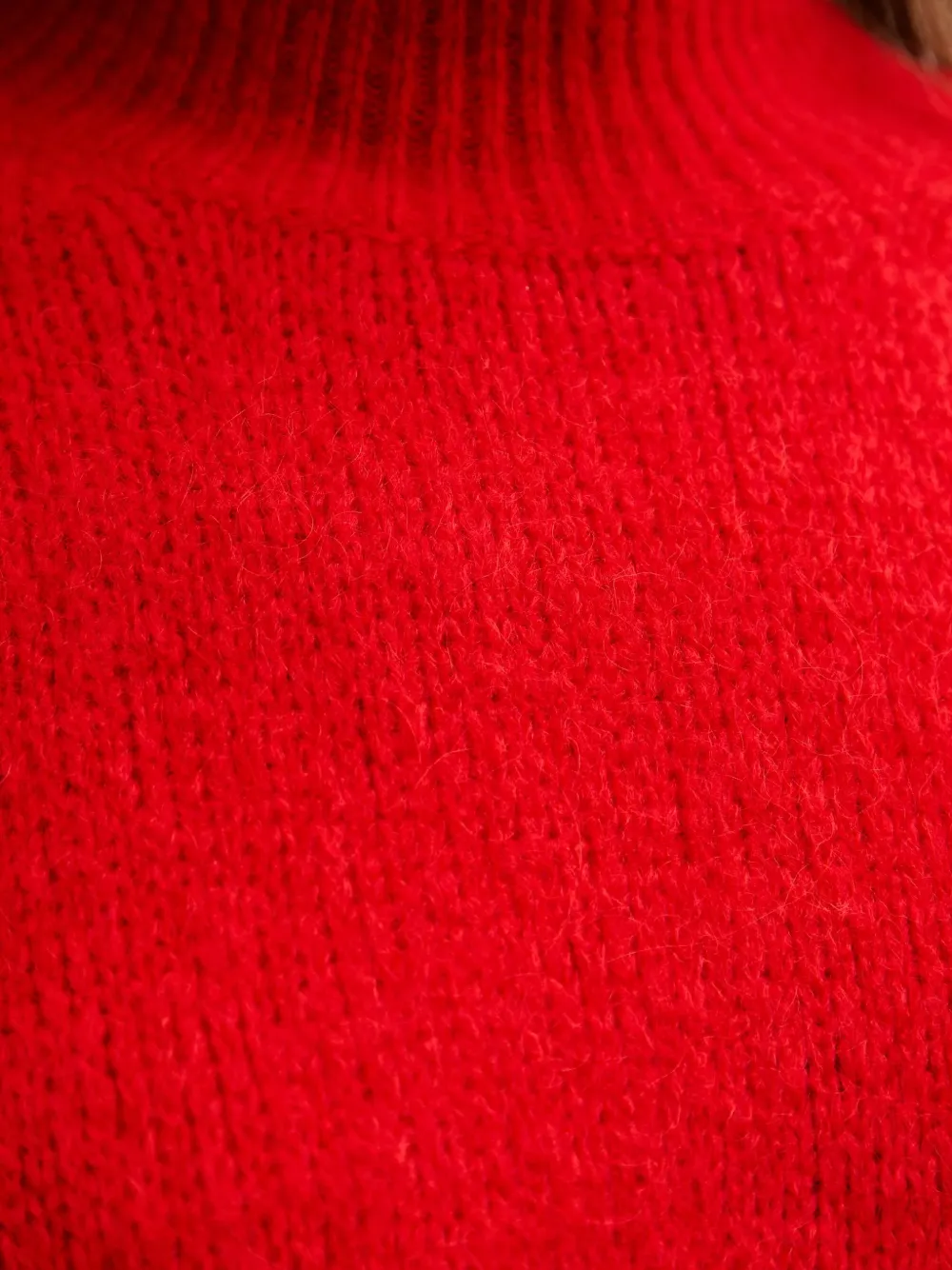 Morgan high-neck sweater Rood