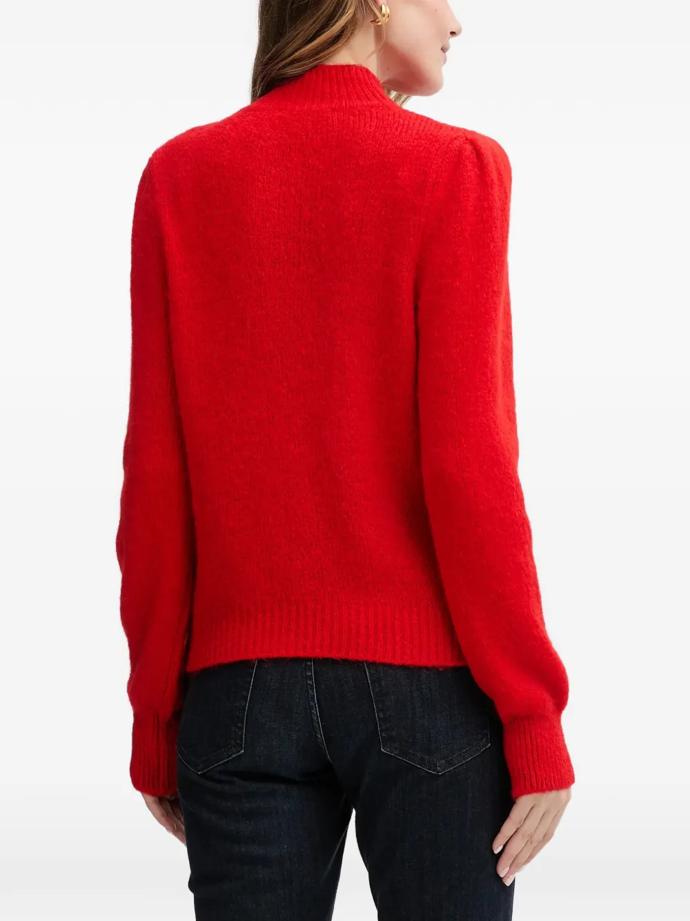 Morgan high-neck sweater Rood