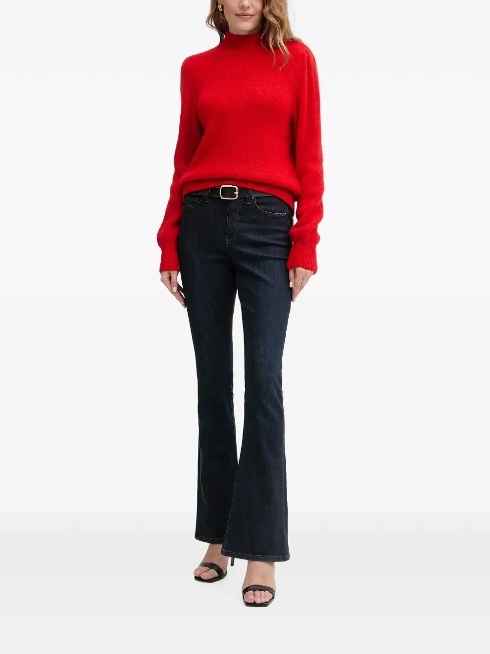 Morgan high-neck sweater Rood