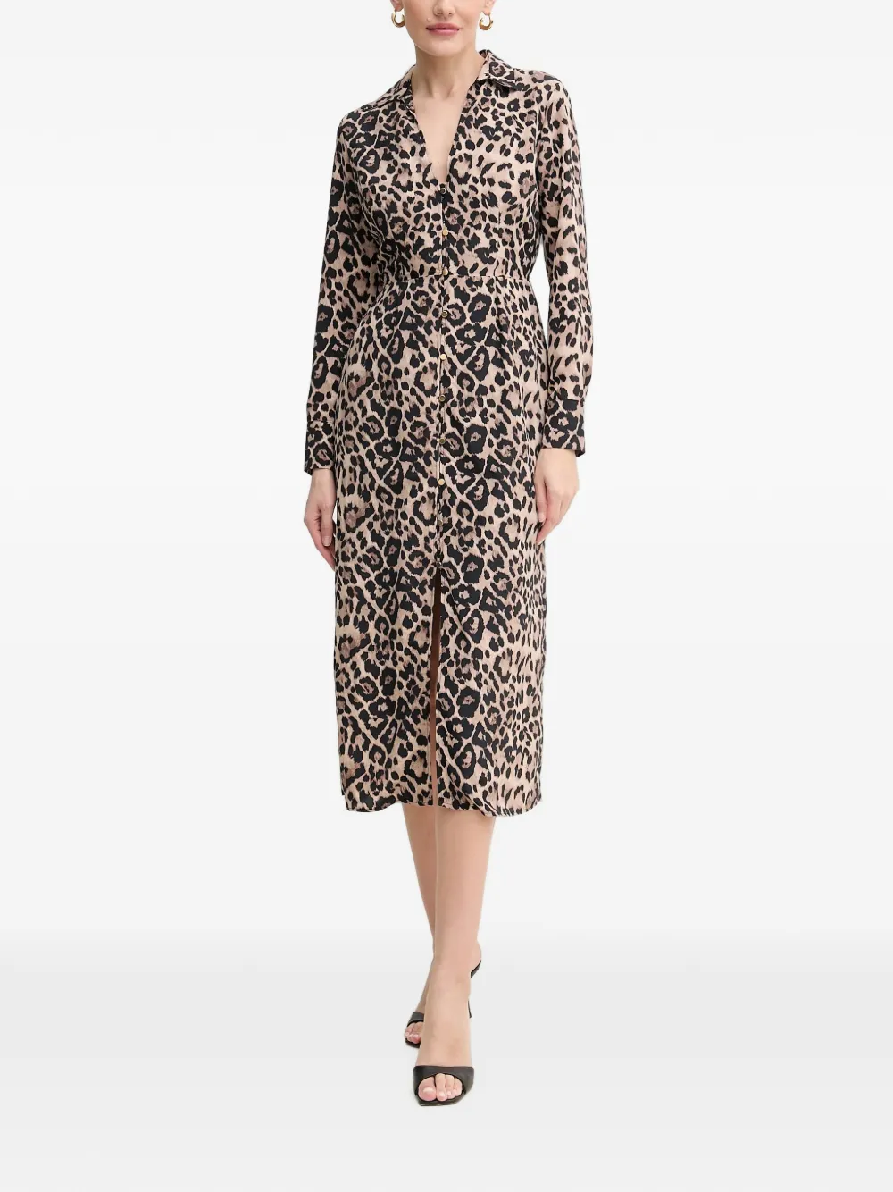 Morgan leopard-print midi dress