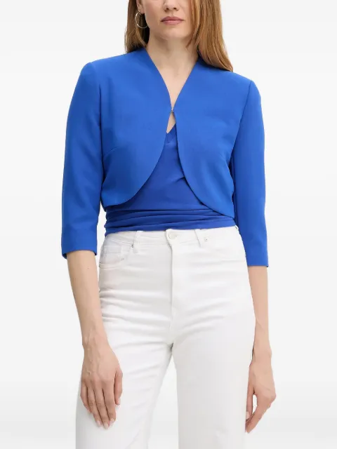 Morgan cropped button-cuff jacket