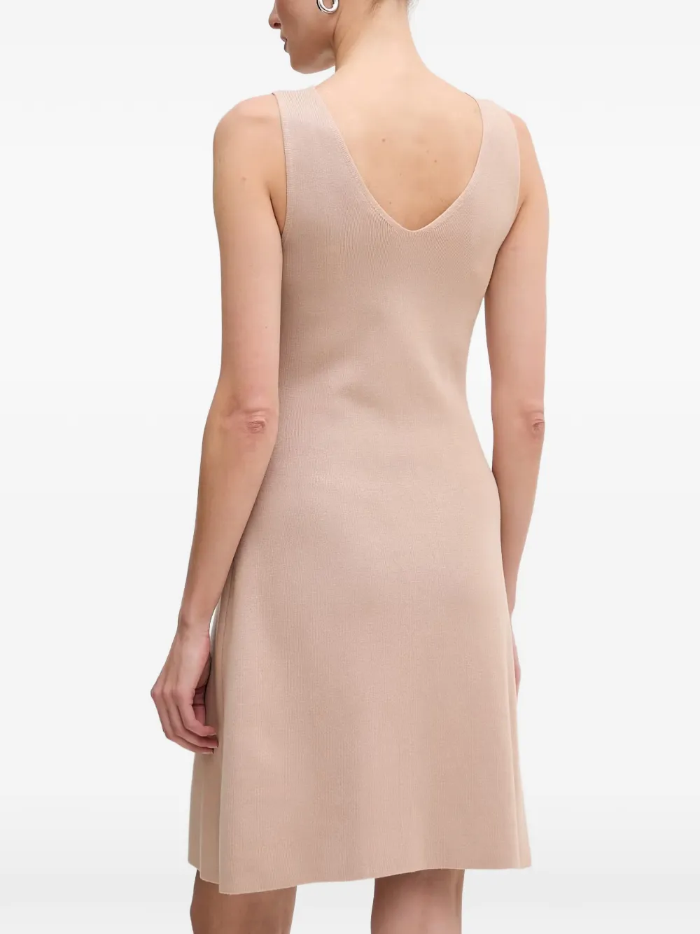 Morgan check-pattern two-piece mini dress Beige