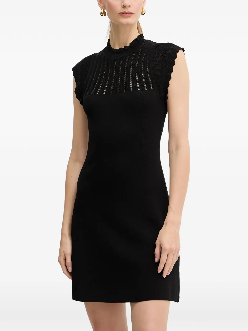 Morgan mock-neck mini dress