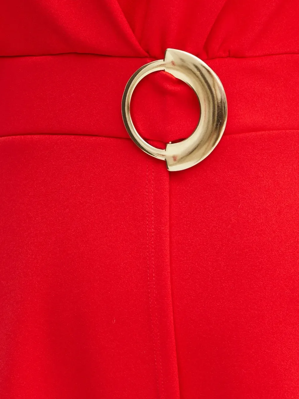 Morgan buckle-detail mini dress Rood