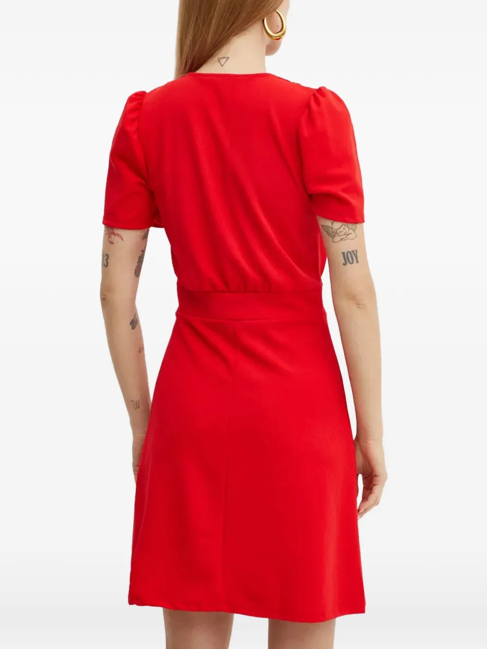 Morgan buckle-detail mini dress Rood