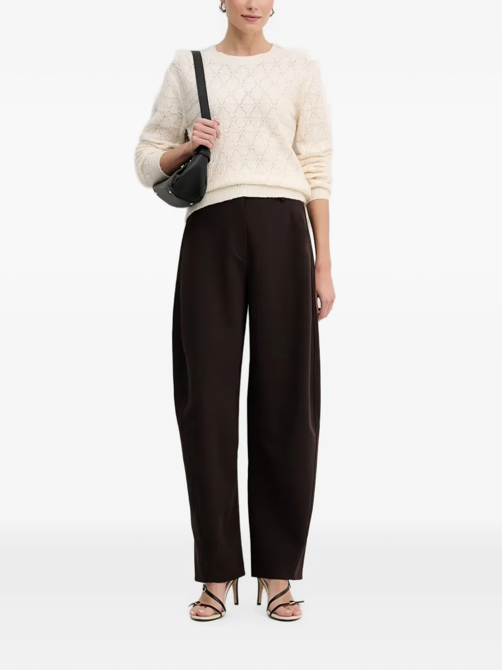 Morgan Diamond Pattern Sweater In Neutrals