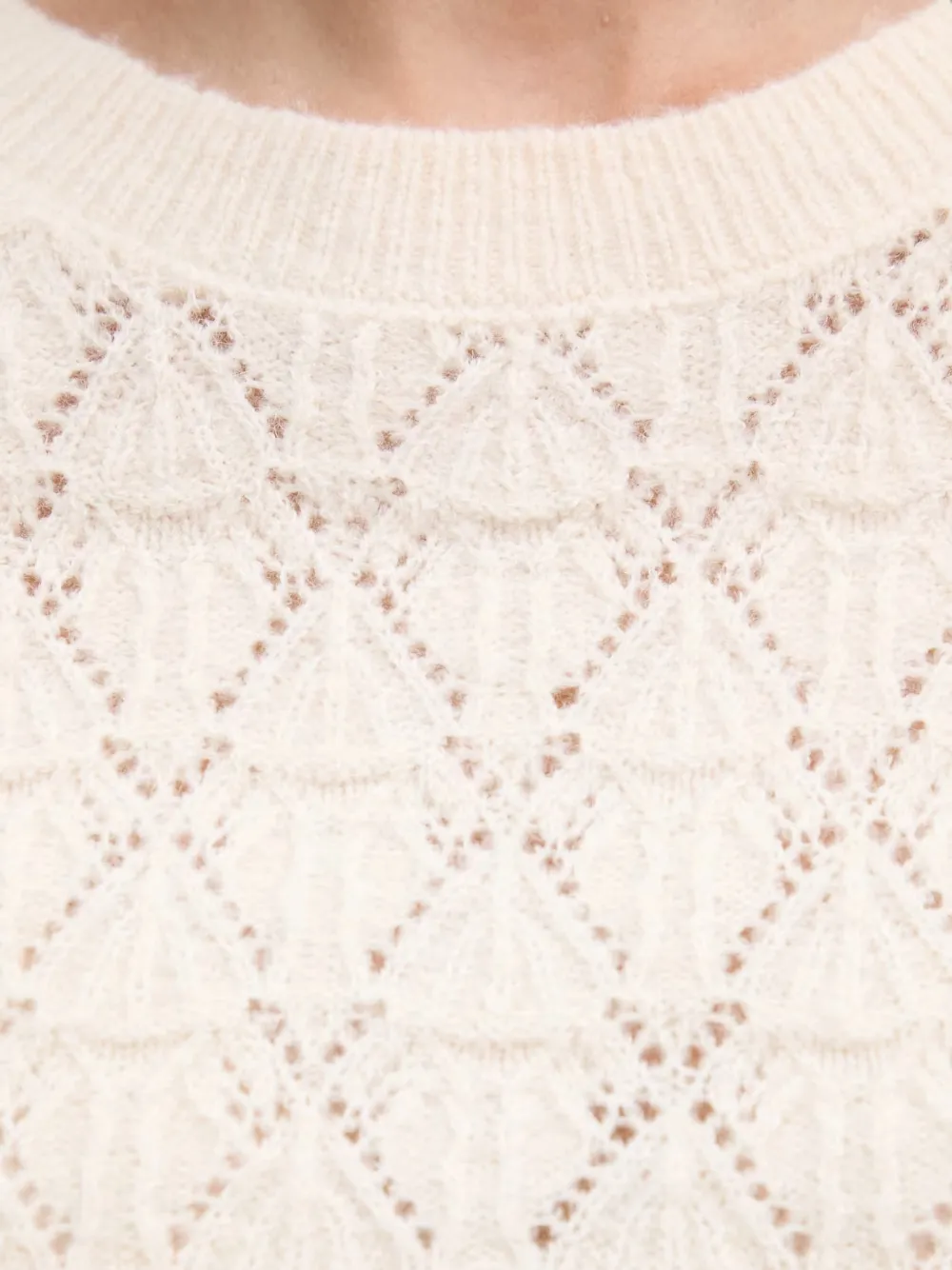 Morgan Diamond Pattern Sweater In Neutrals