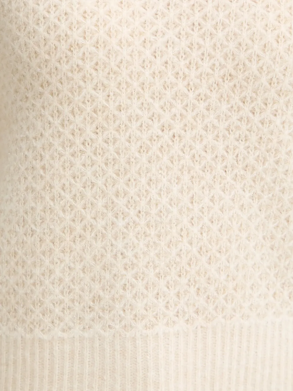 Morgan textured crew-neck sweater Beige
