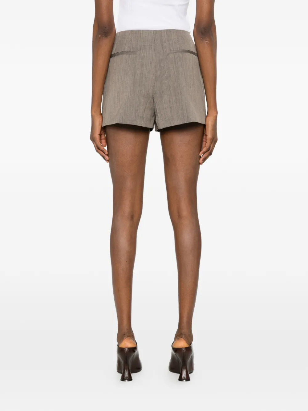 IRO Gestreepte shorts Beige