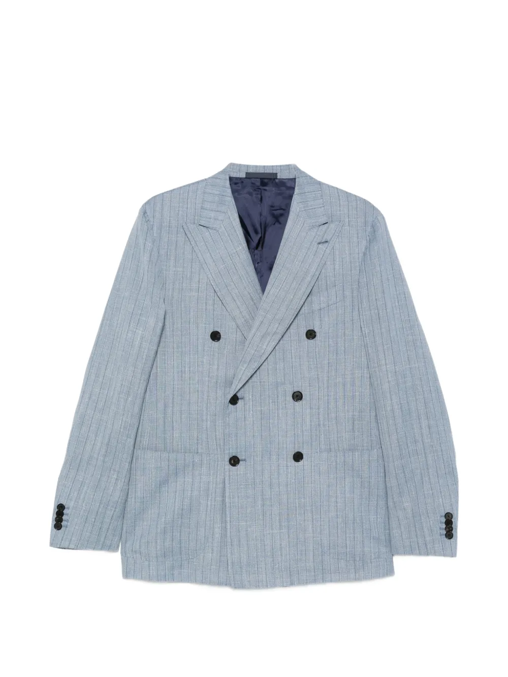Caruso Aida pinstripe double-breasted blazer - Blu