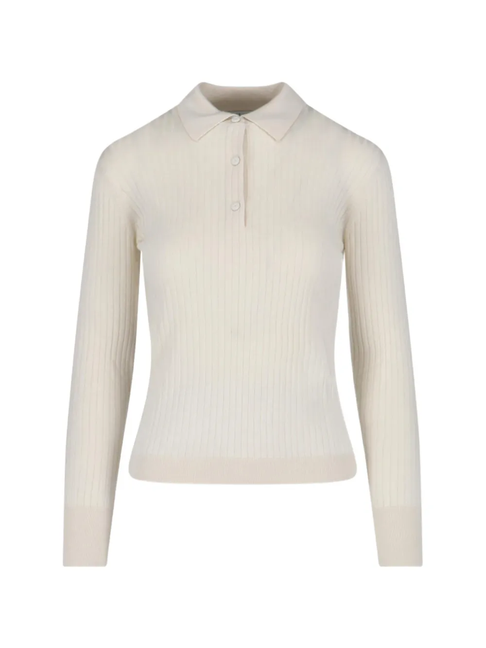 Max Mara ribbed polo-collar sweater - Nude