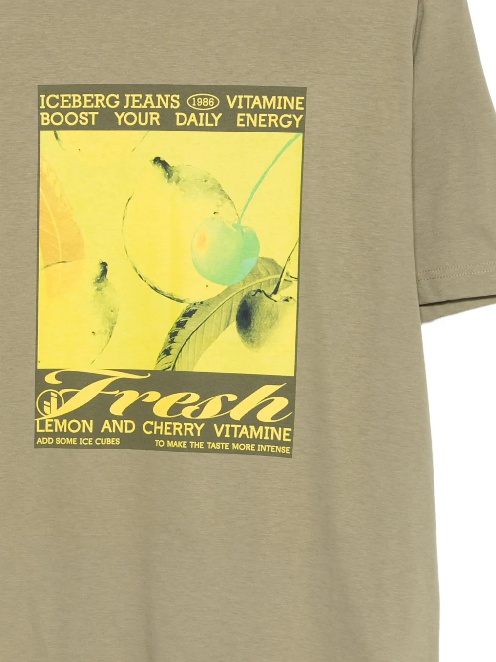 Iceberg Katoenen T-shirt met grafische print Groen
