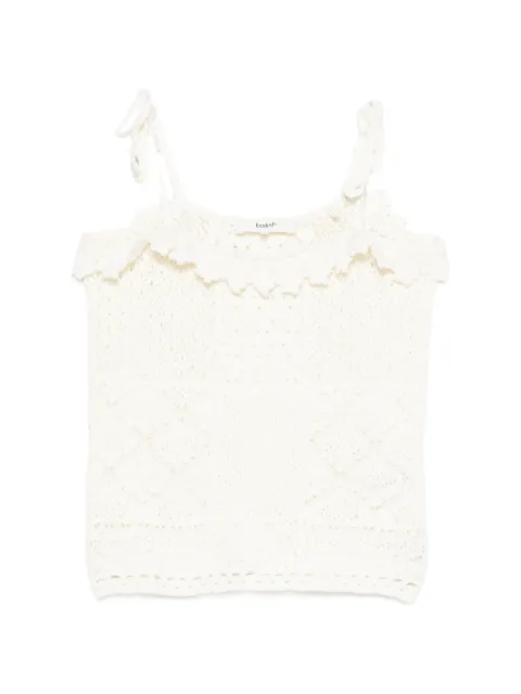 Ba&Sh pointelle-knit scalloped-trim top