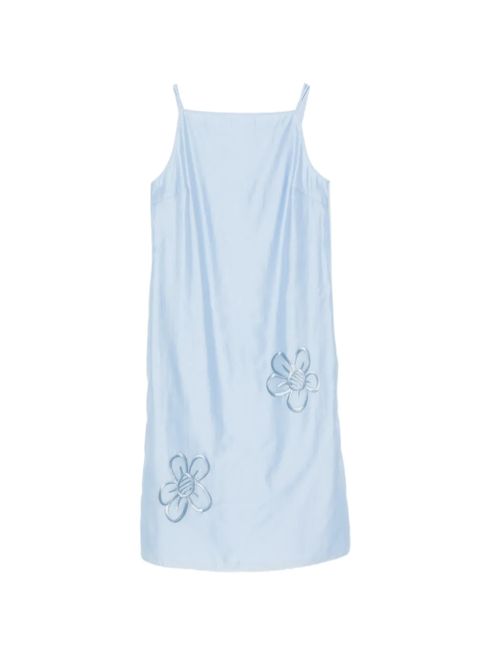 Iceberg flower-appliqué spaghetti-strap dress - Blu
