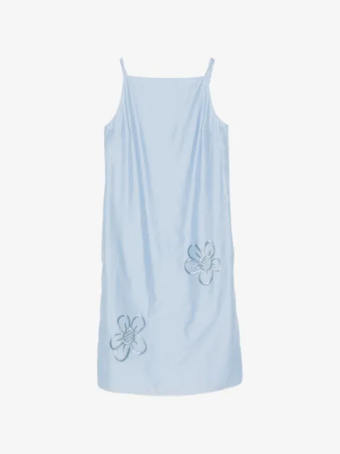 Iceberg flower-appliqué spaghetti-strap dress
