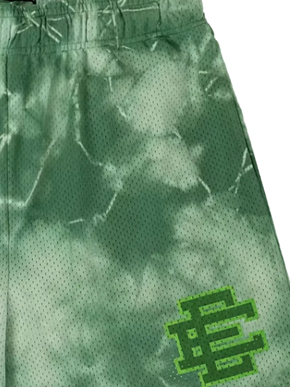 ERIC EMANUEL Shorts met tie-dye print en logo Groen