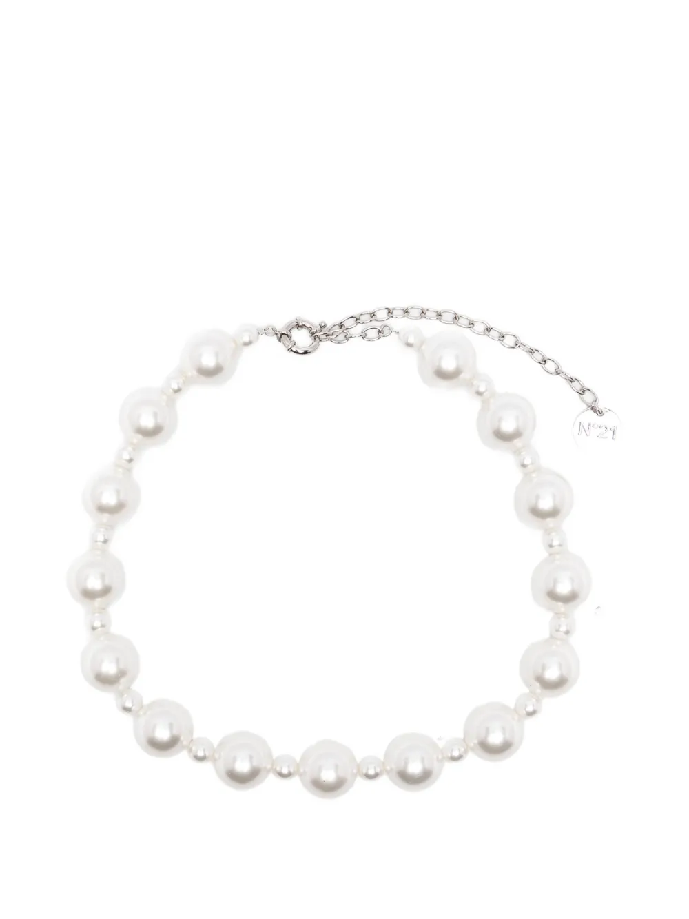 Nº21 faux-pearl necklace - Argento