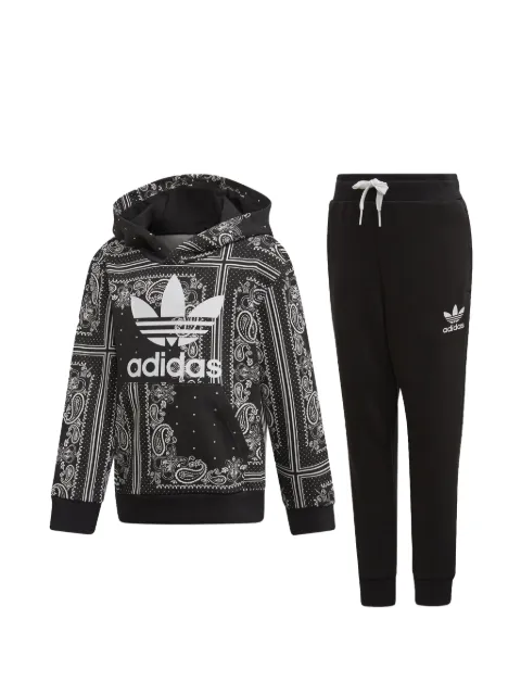 adidas Kids bandana-pattern hooded tracksuit