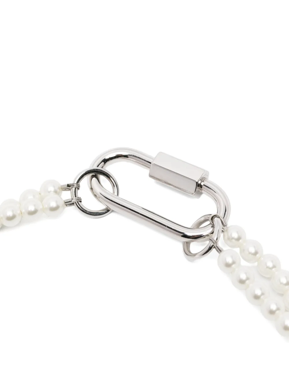 Simone Rocha Faux-pearl Drop Necklace - Silver 