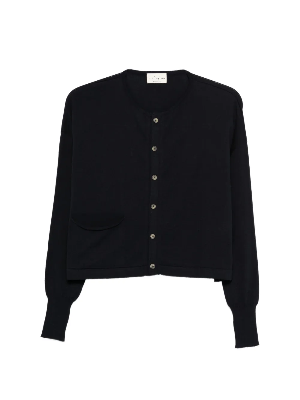 Ma'ry'ya Buttoned Cardigan In Black
