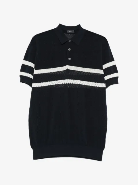 Hosio striped polo shirt