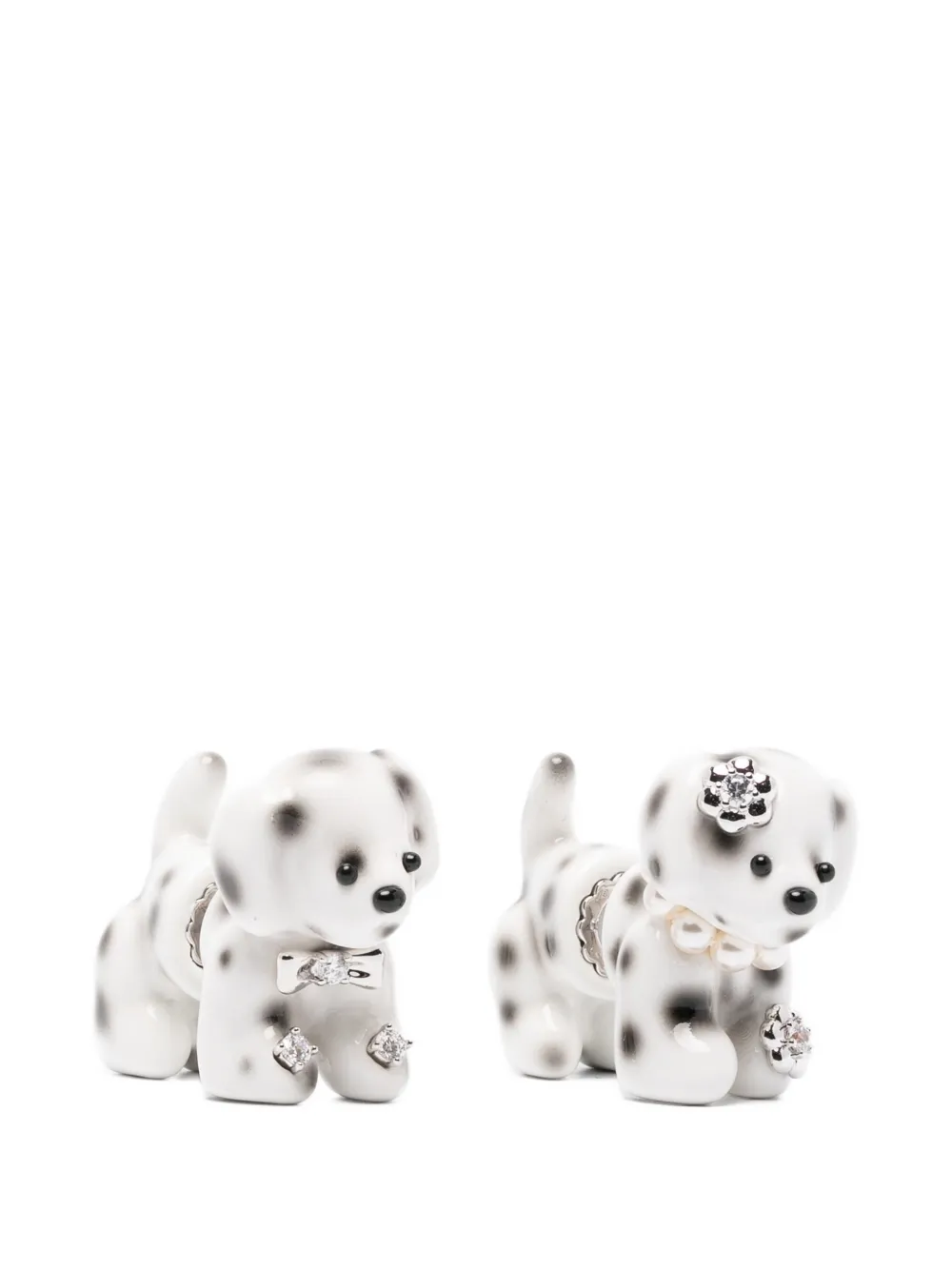 YVMIN Paradise dog-design earrings - Argento