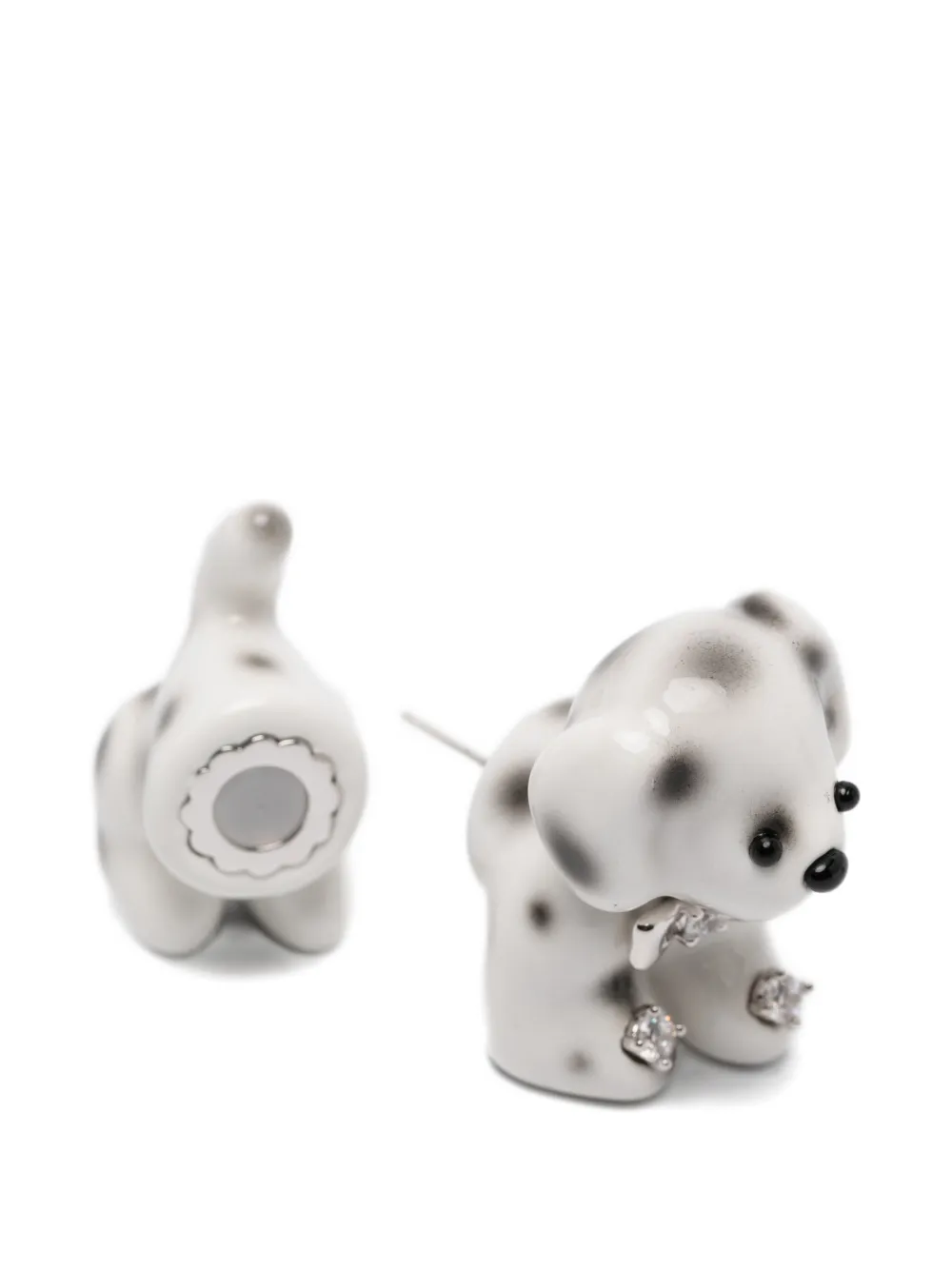  Yvmin Paradise Dog-design Earrings - Silver 
