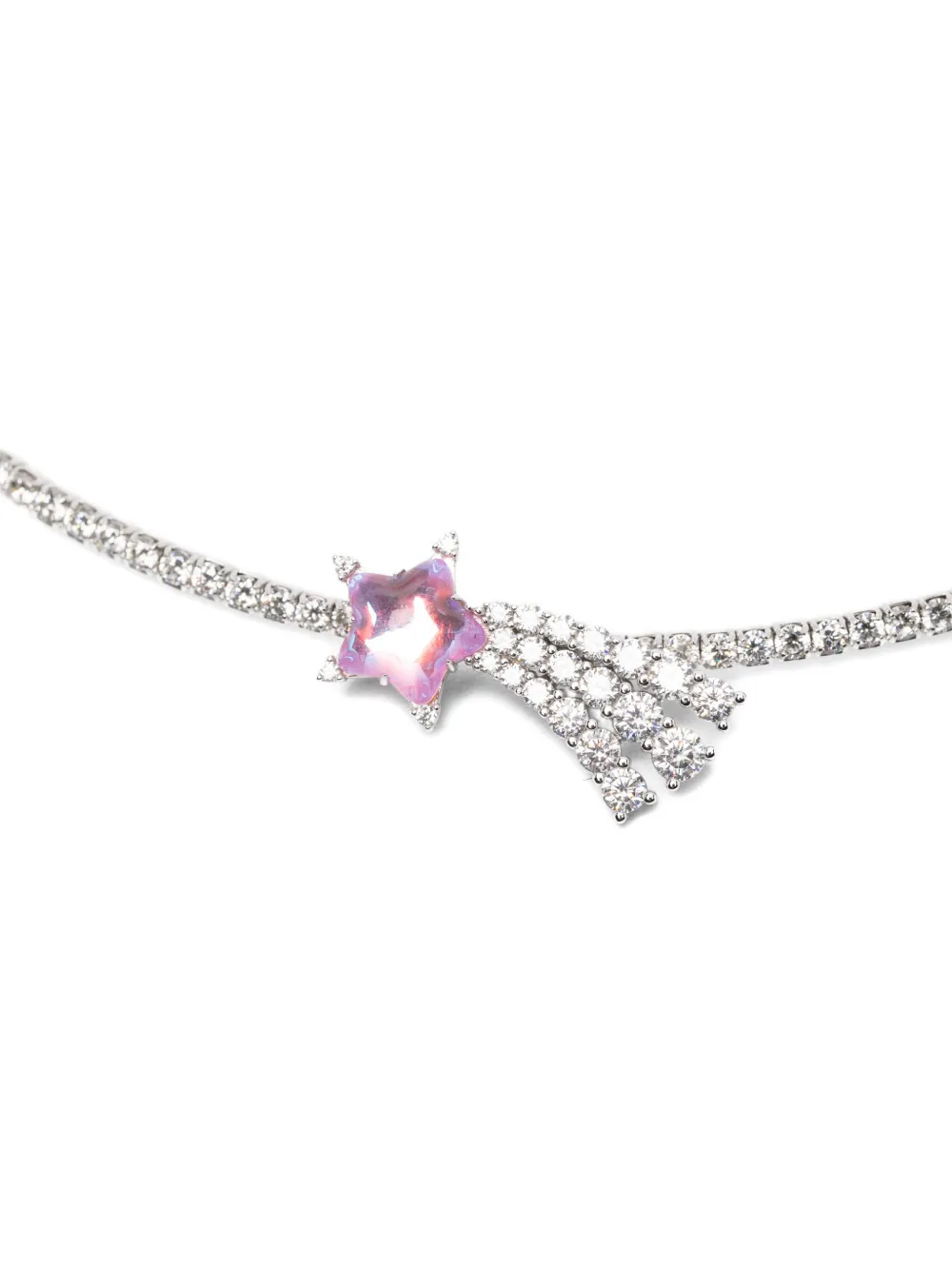  Yvmin Meteor Crystal Necklace - Silver 